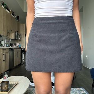 Halara Black Corduroy Mini Skirt with shorts